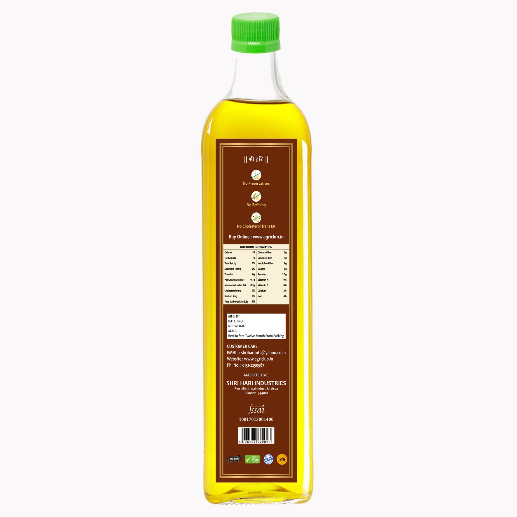 Cold Pressed Flax Seed Oil 500ml