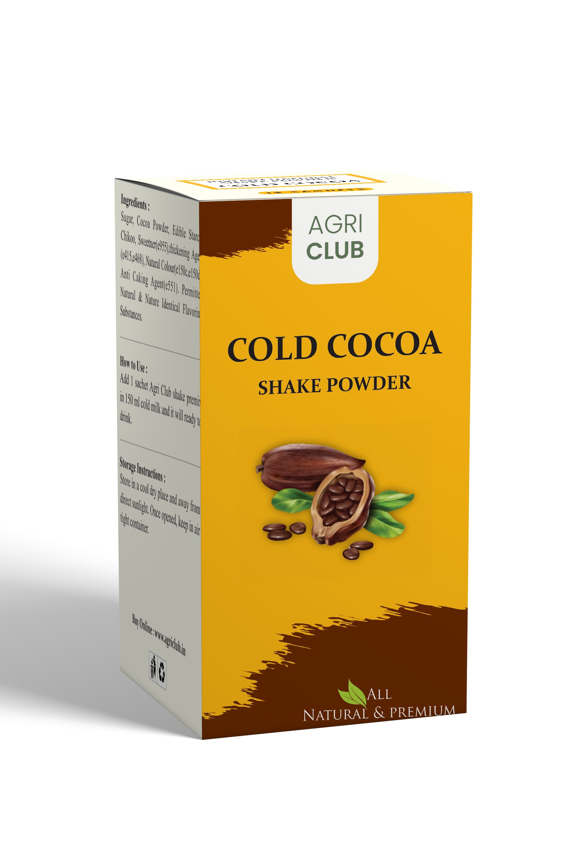 Instant Cold Cocoa Shake Powder Premium Quality 15 Sachets