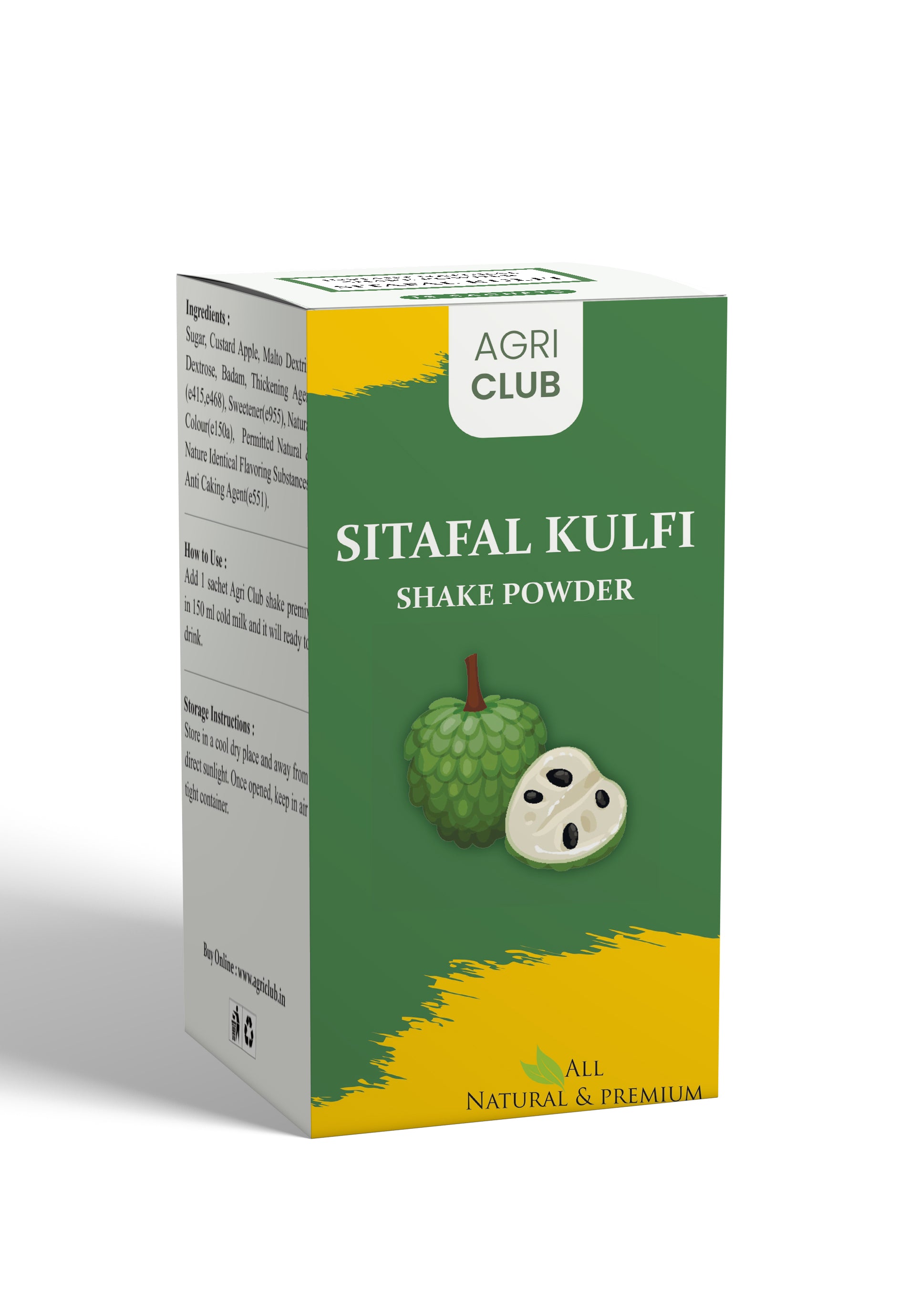 Instant Sitafal Kulfi Shake Powder Premium Quality 15 Sachets