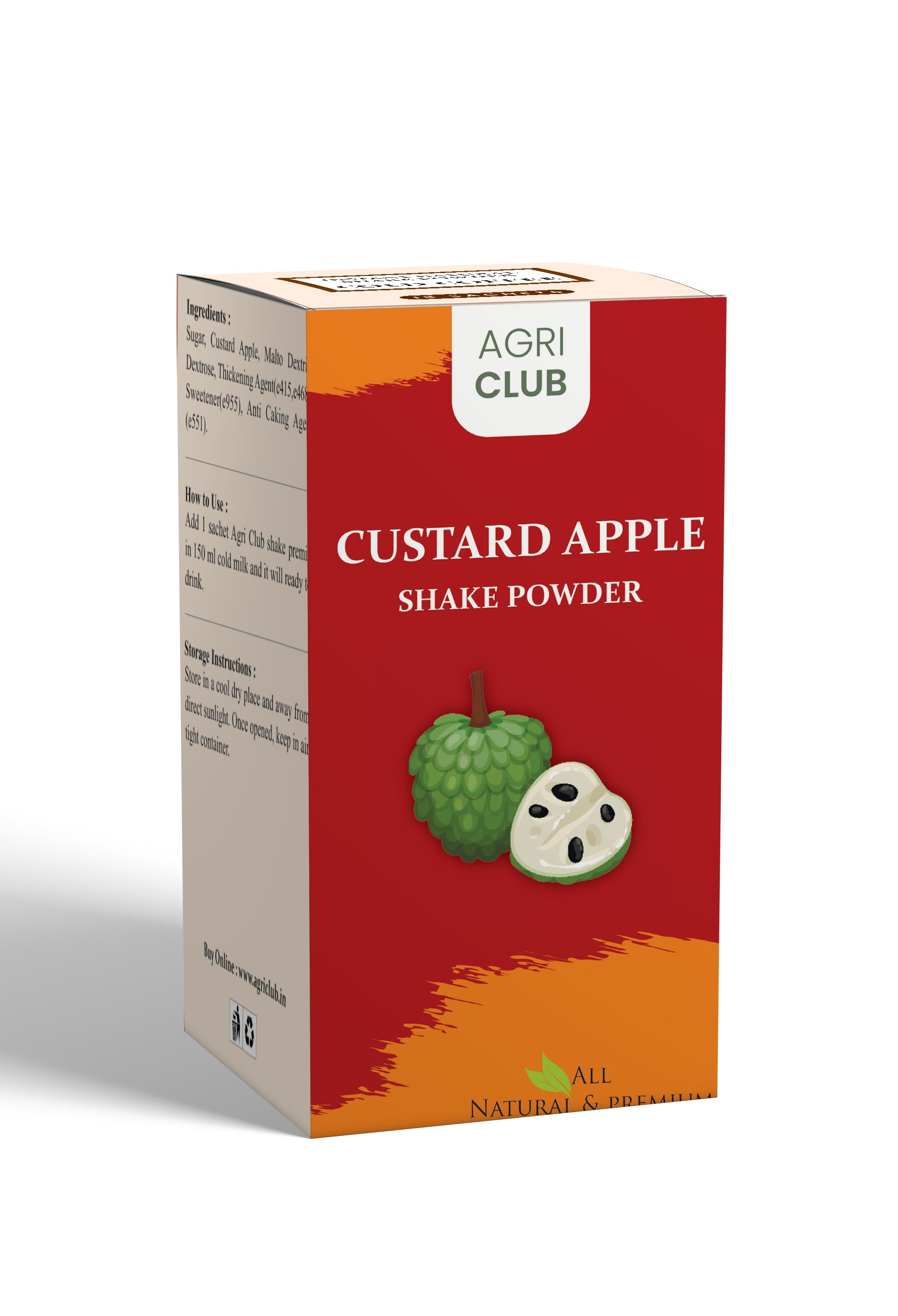 Instant Custard Apple Shake Powder Premium Quality 15 Sachets