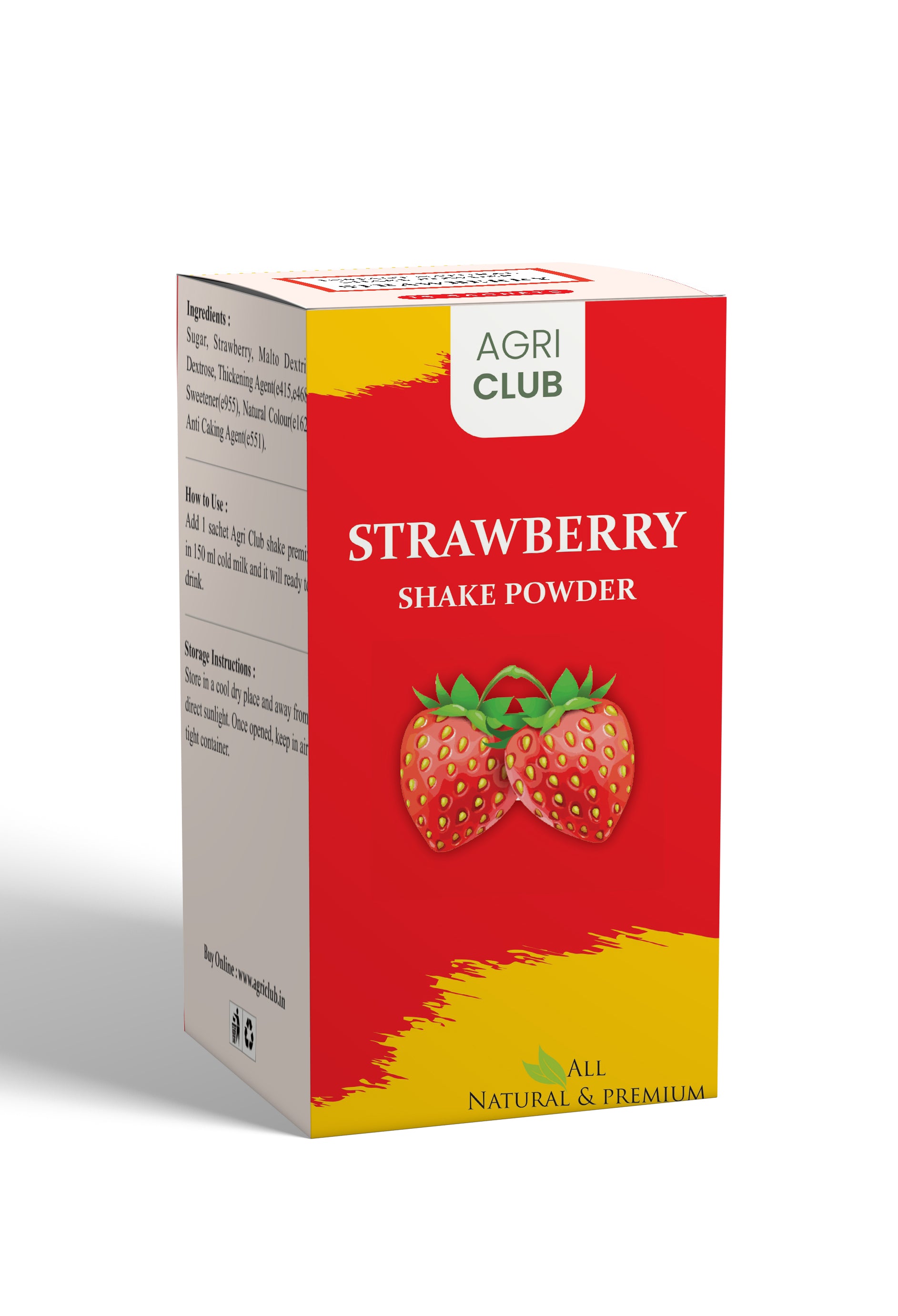 Instant Strawberry Shake Powder Premium Quality 15 Sachets (