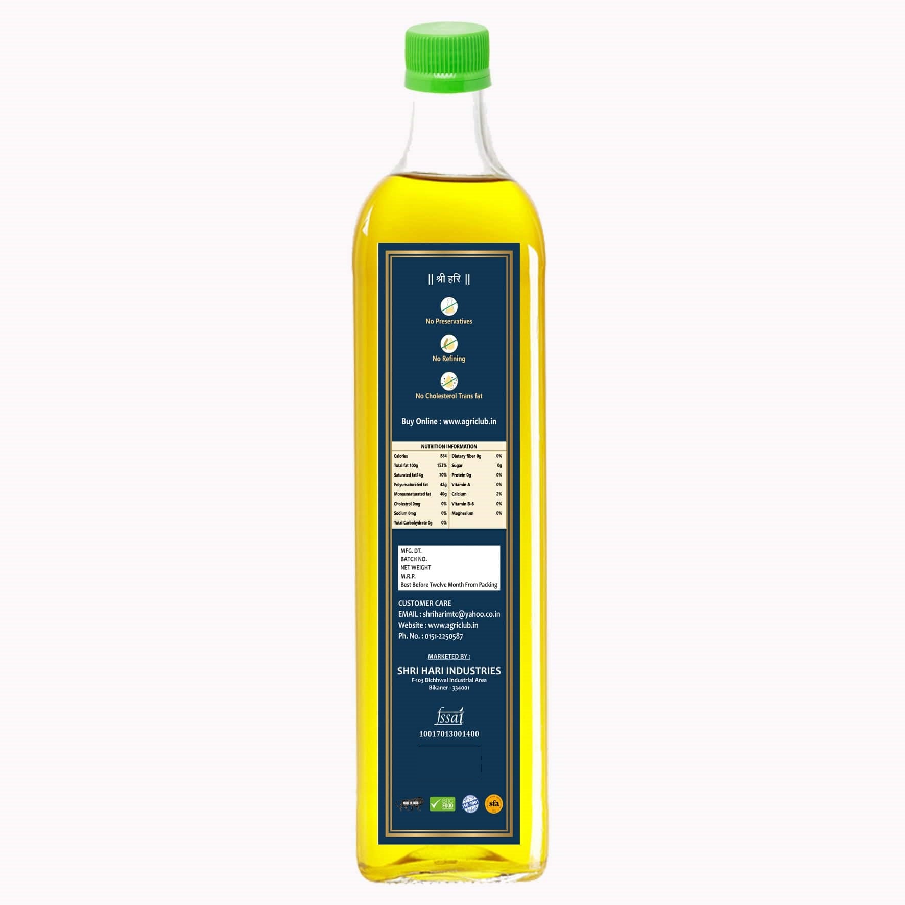 Cold Pressed White Sesame Seed Oil 1 litre