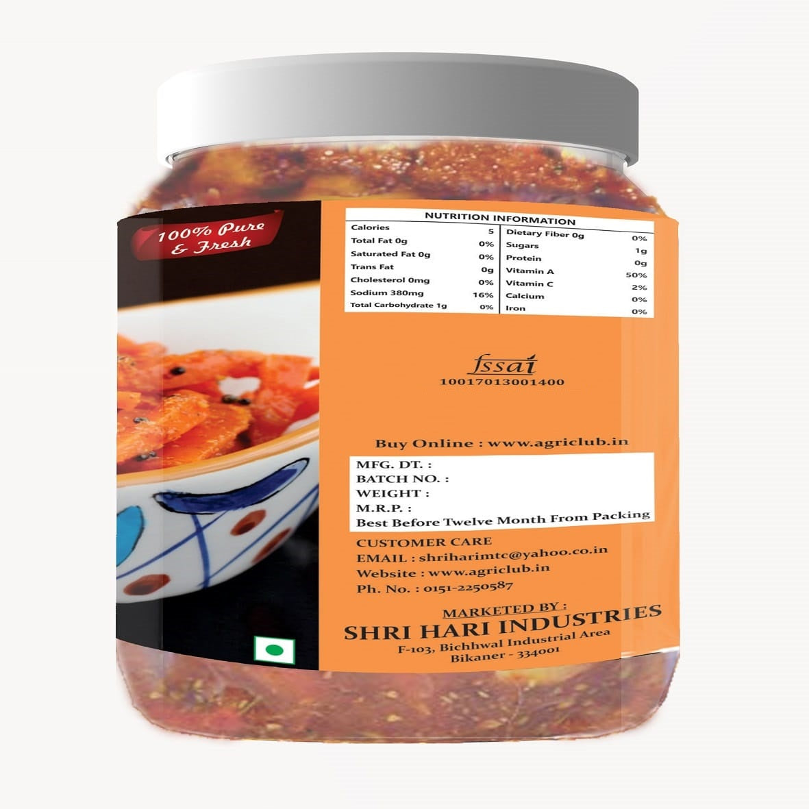 Carrot Pickle (Gajar Ka Achar) Premium Quality 750 GM