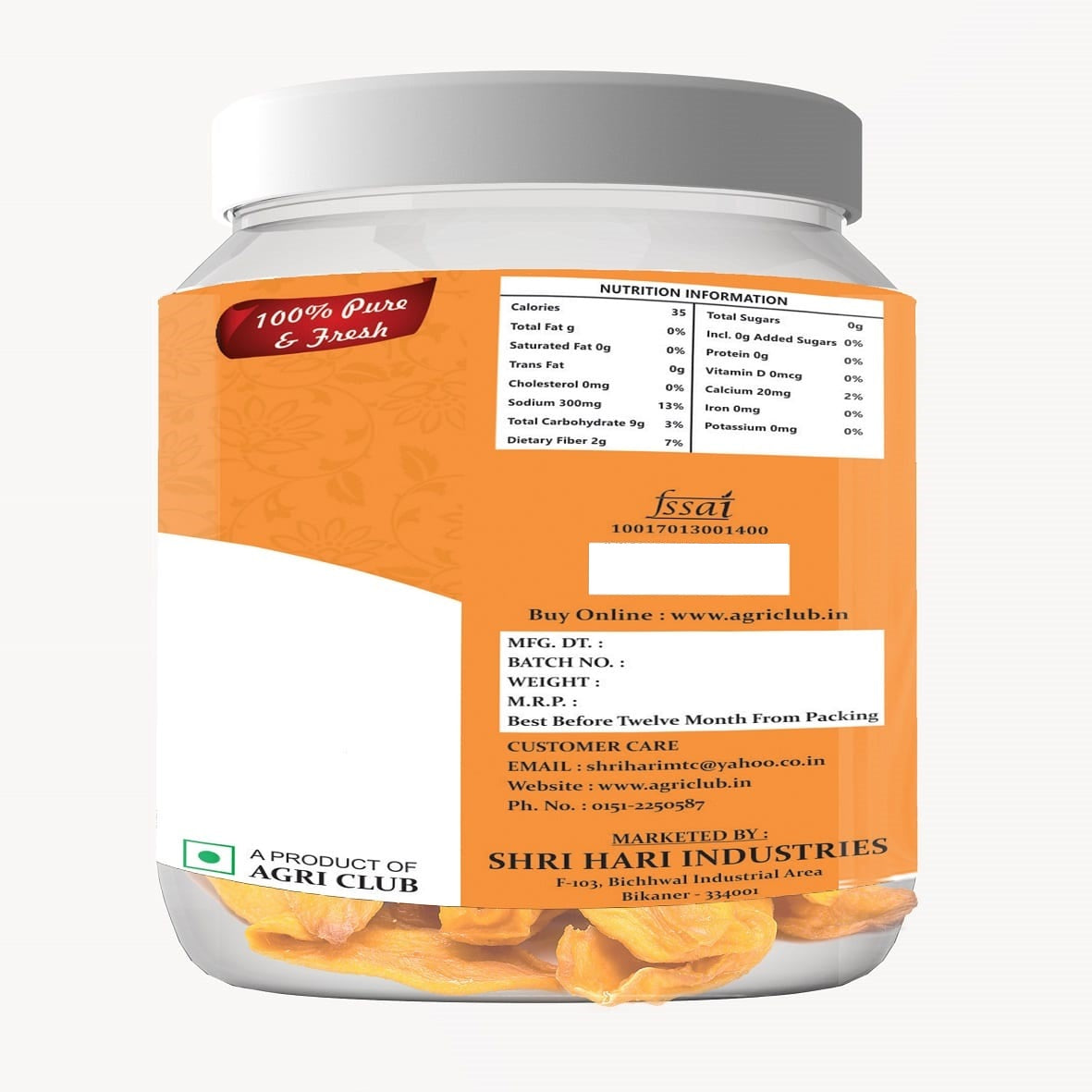 Dry Mango Whole 100% Premium Quality