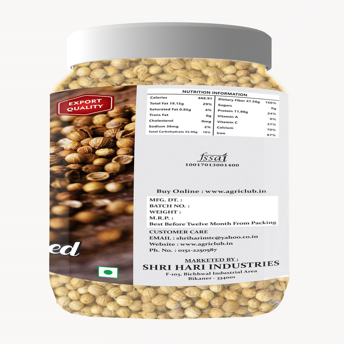 Coriander Seed/Sabut Dhaniya 100% Premium Quality