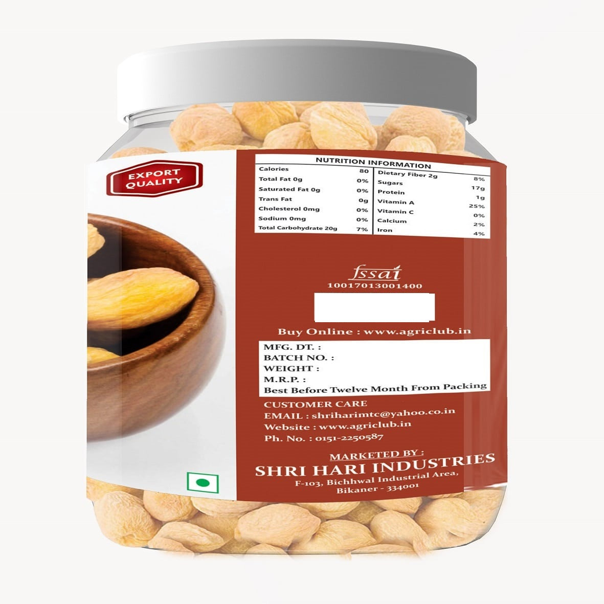 Dry Apricots (Khurmani) Premium Quality 500 GM