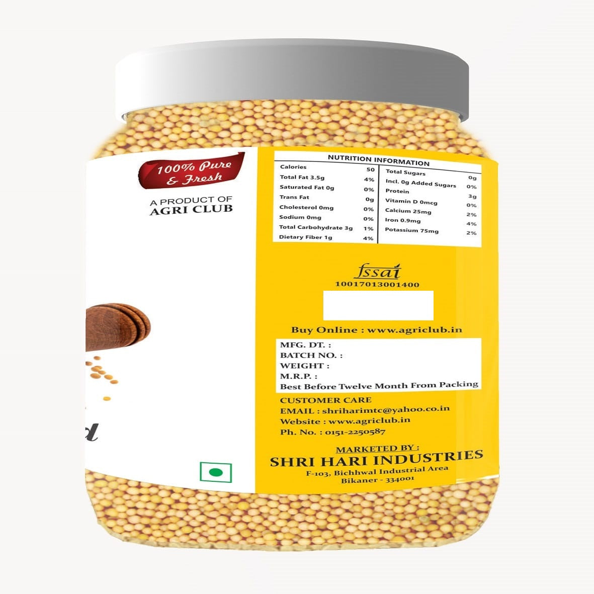 Yellow Mustard Seed 100% Natural