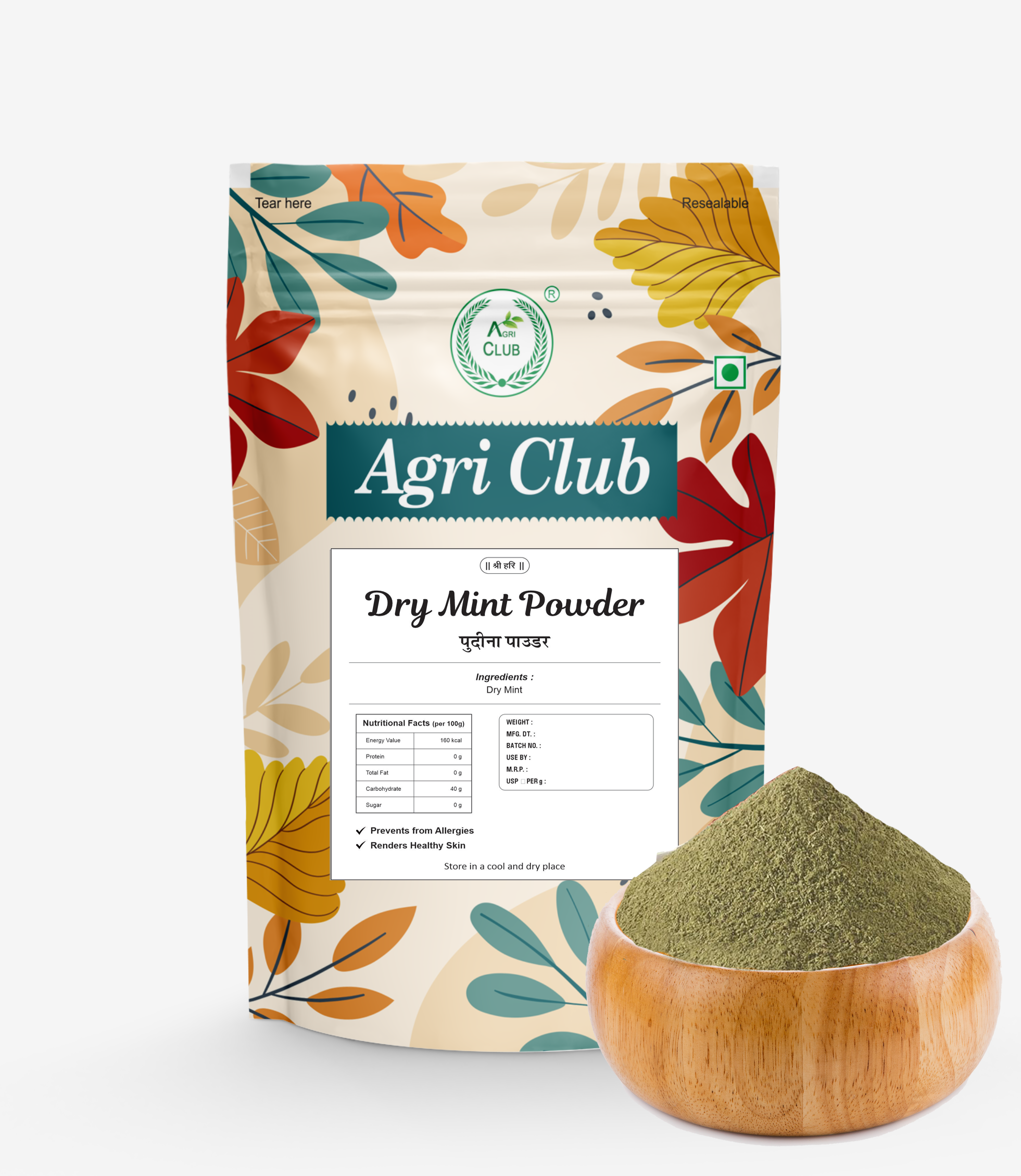 Mint Powder 100% Natural