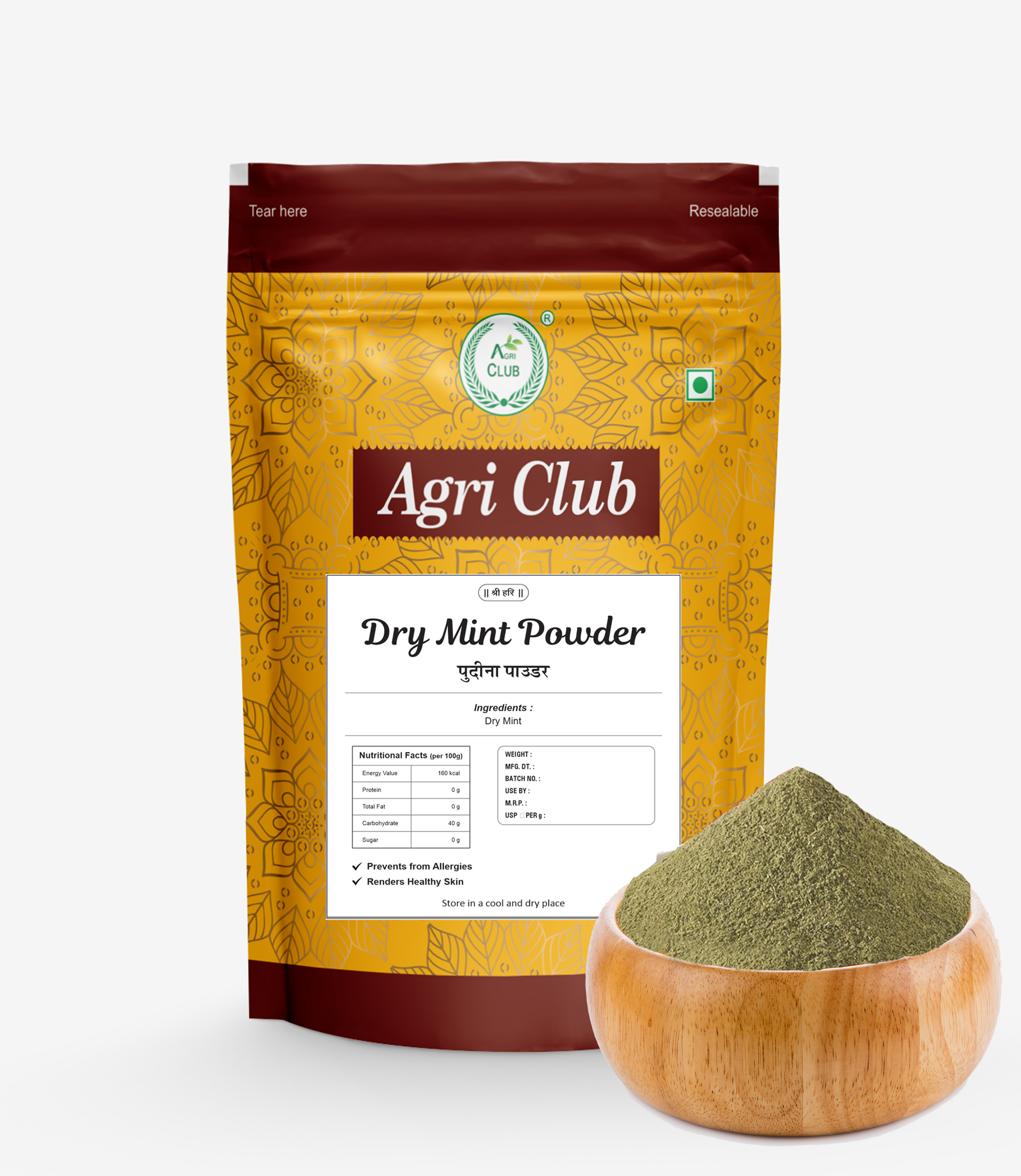 Mint Powder 100% Natural