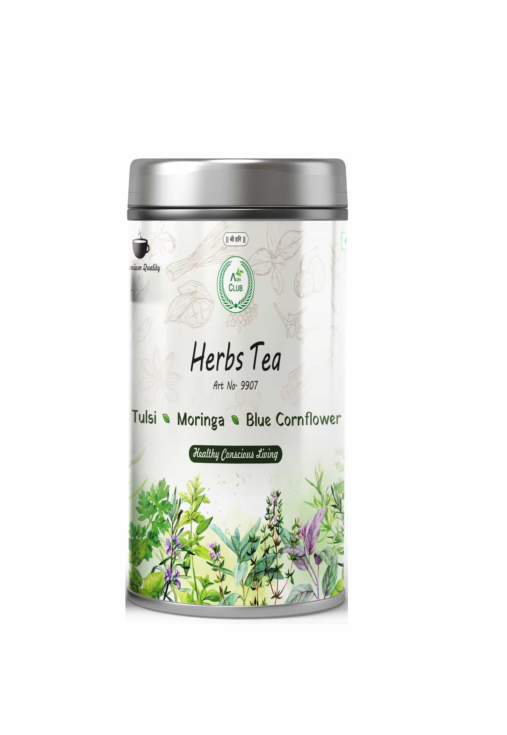 Herbs Tea Tulsi+ Moringa + Blue corn Flower 50 GM