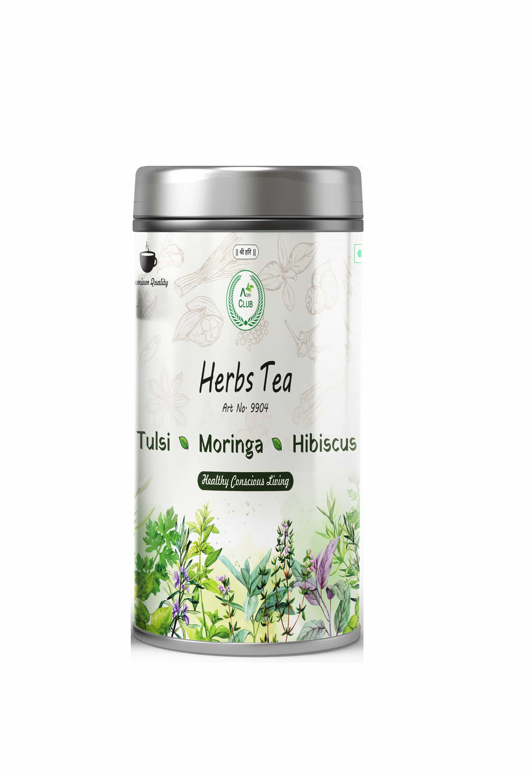 Herbs Tea Tulsi+ Moringa + Hibiscus 50 GM