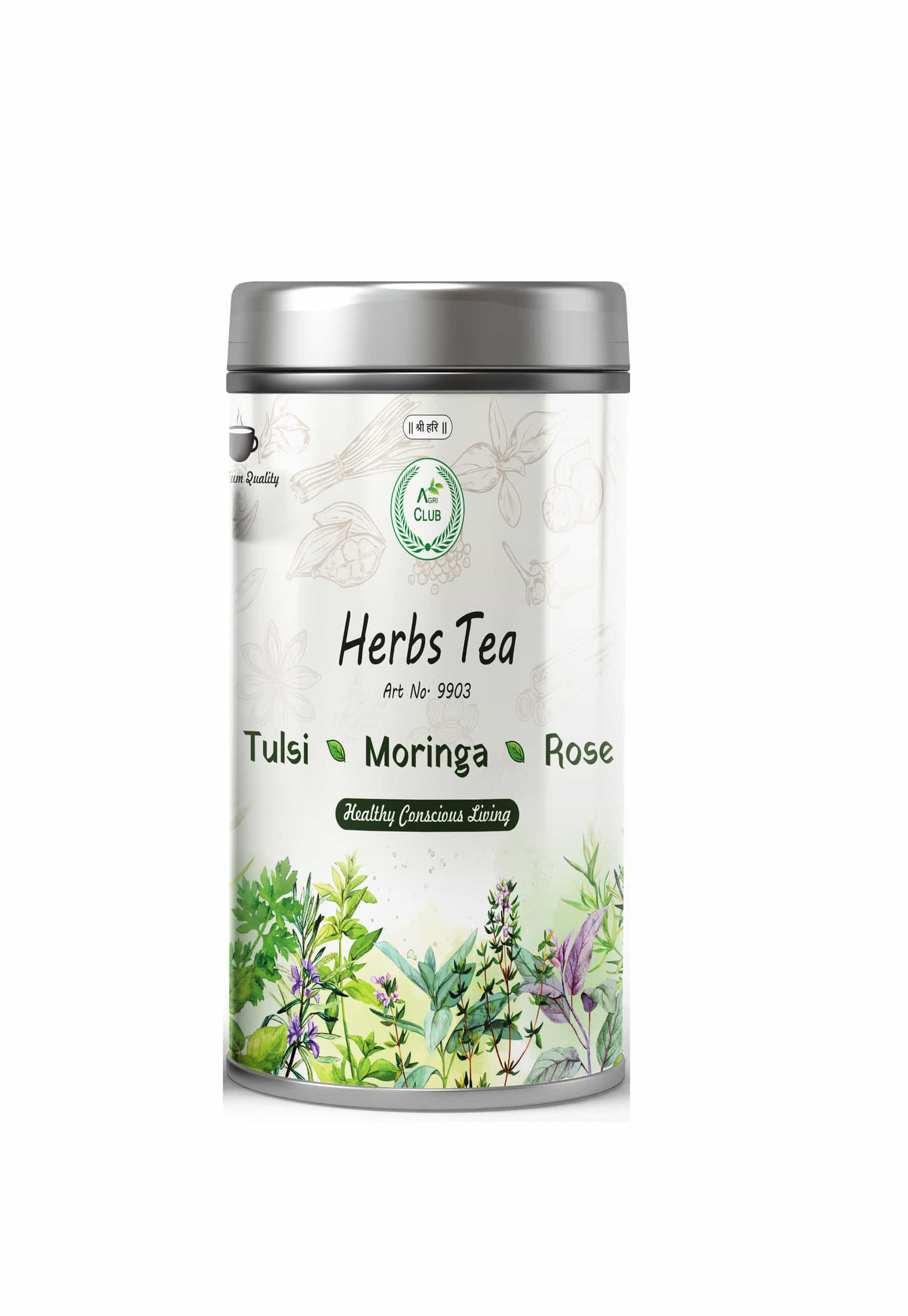 Herbs Tea Tulsi+ Moringa + Rose 50 GM