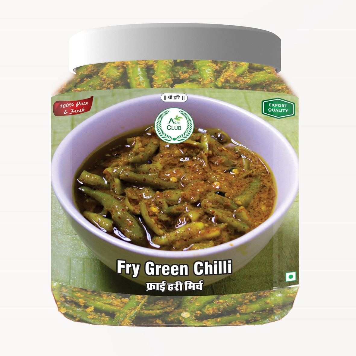 Fry Green Chilli Pickle/Hari Mirch Achar/ Premium Quality 500 GM