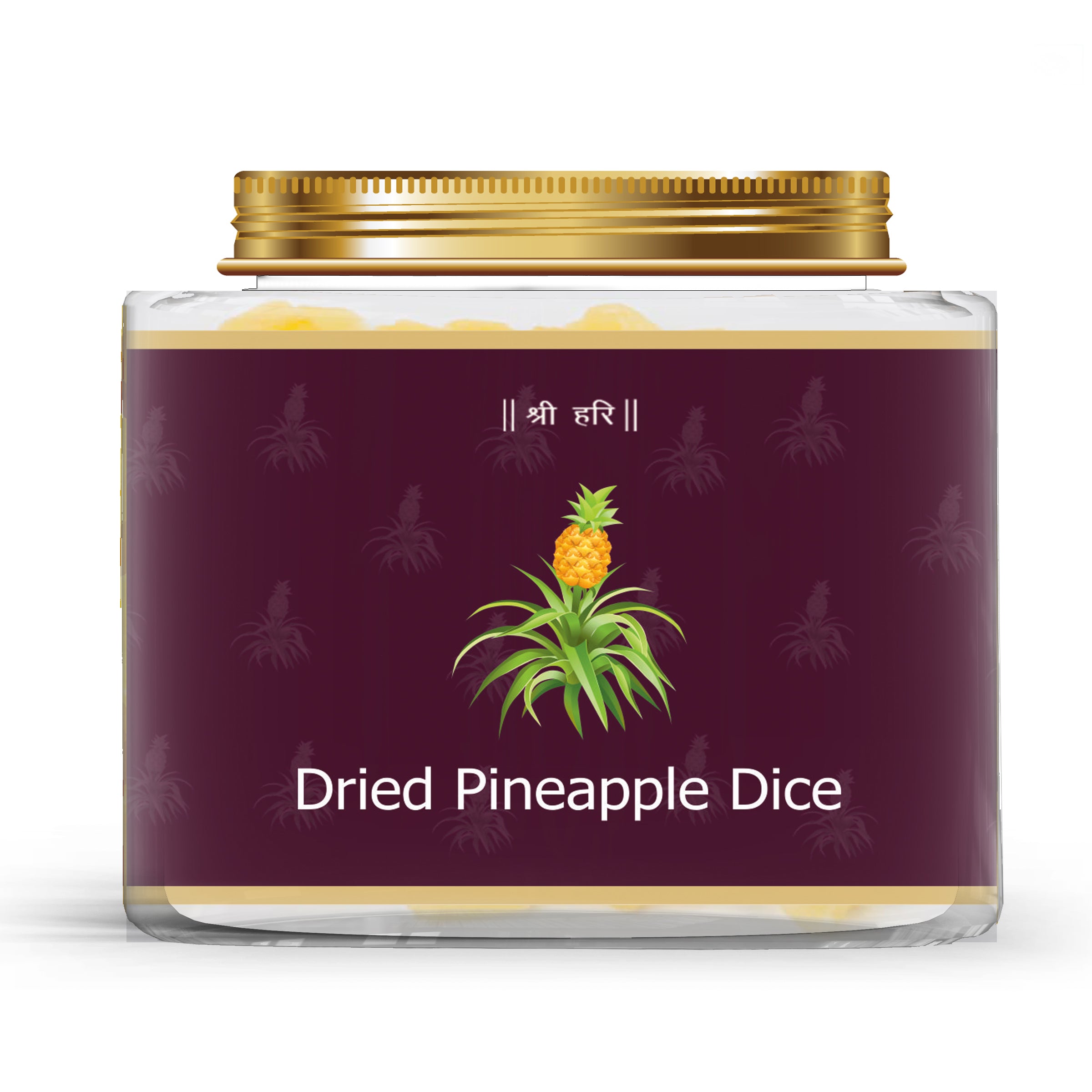 Dried Pineapple Dice Premium Quality 250gm