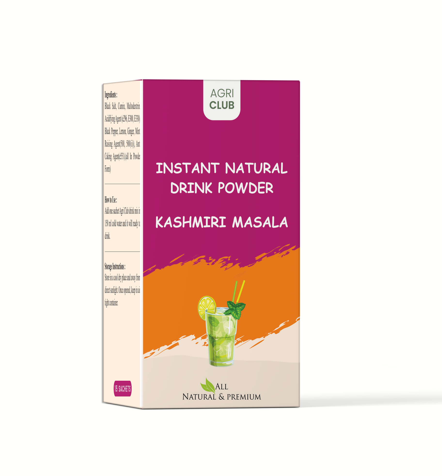 Instant Kashmiri Masala Drink Powder Premium Quality 15 Sachets