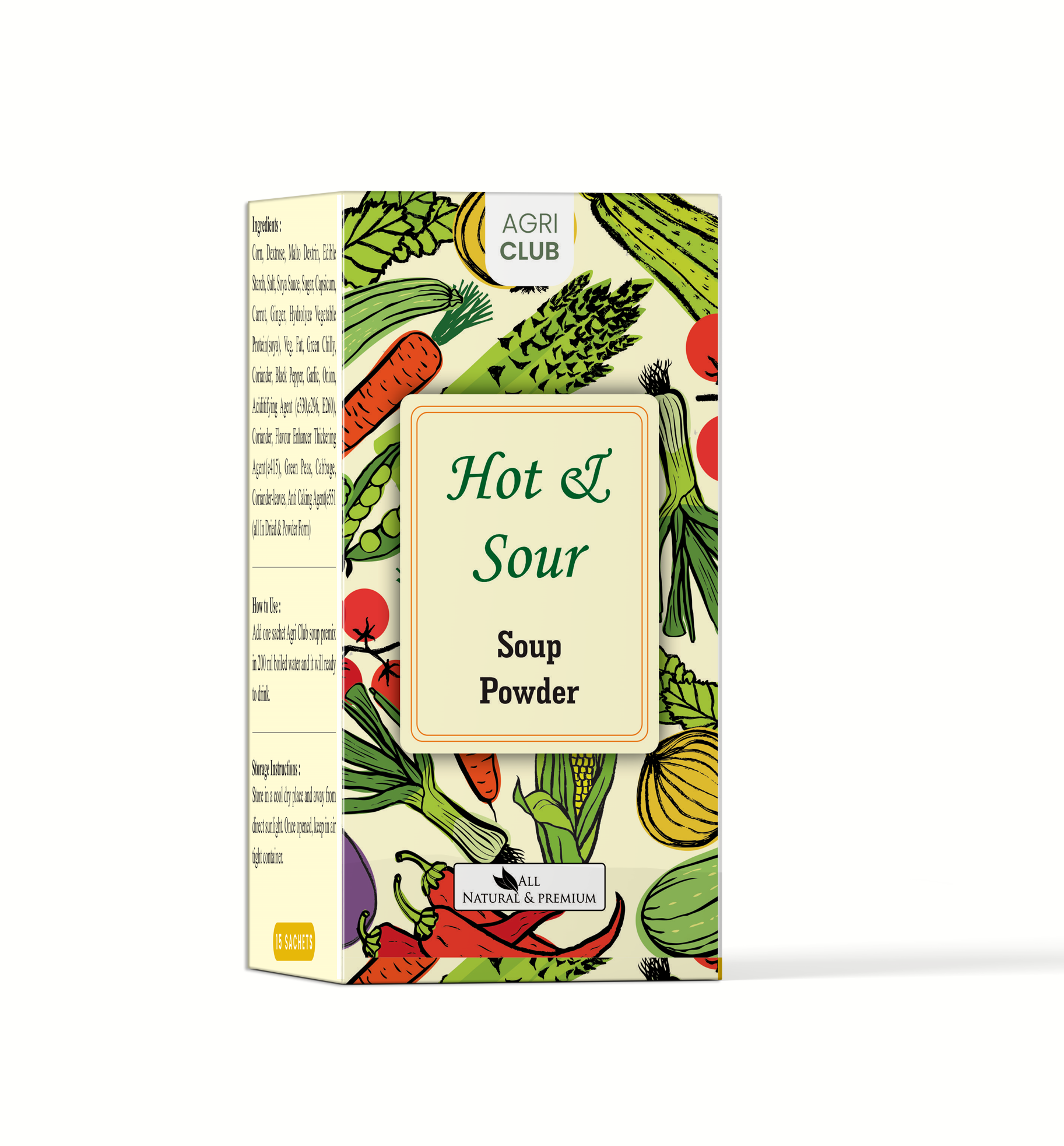 Instant Hot & Sour Soup Powder Premium Quality 15 Sachets