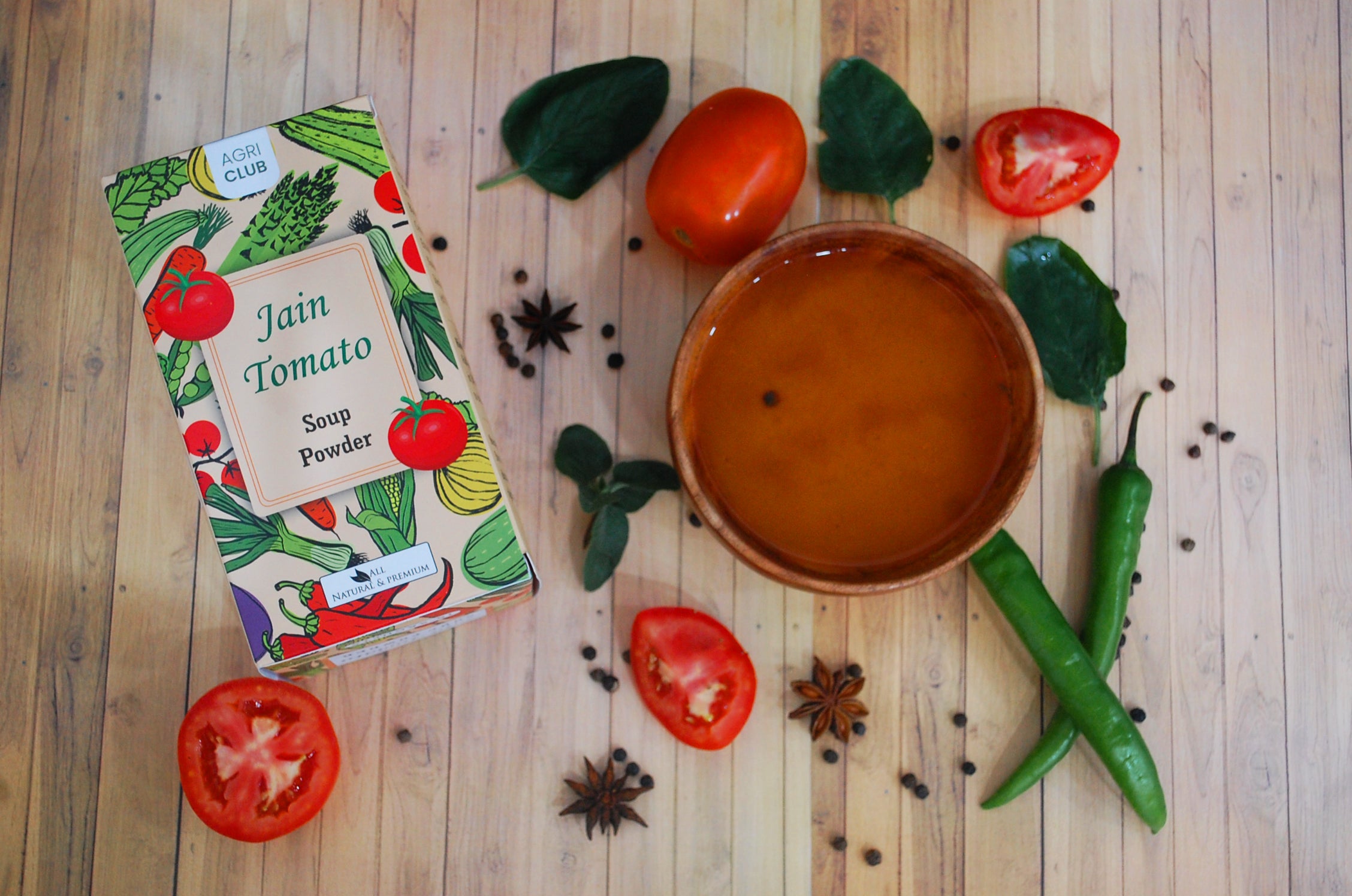Instant Jain Tomato Soup Powder Premium Quality 15 Sachets