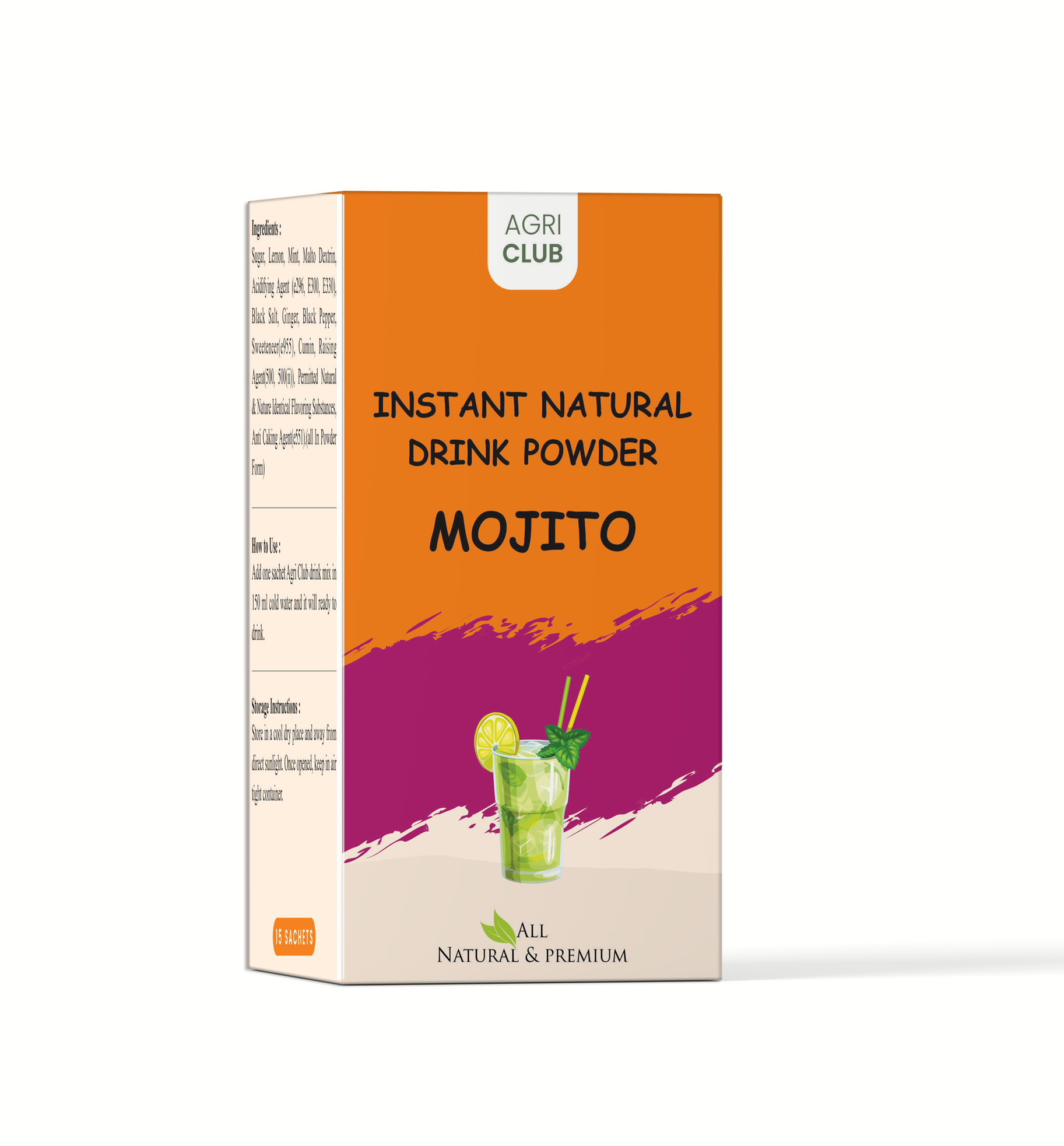 Instant Mojito Drink Powder Premium Quality 15 Sachets