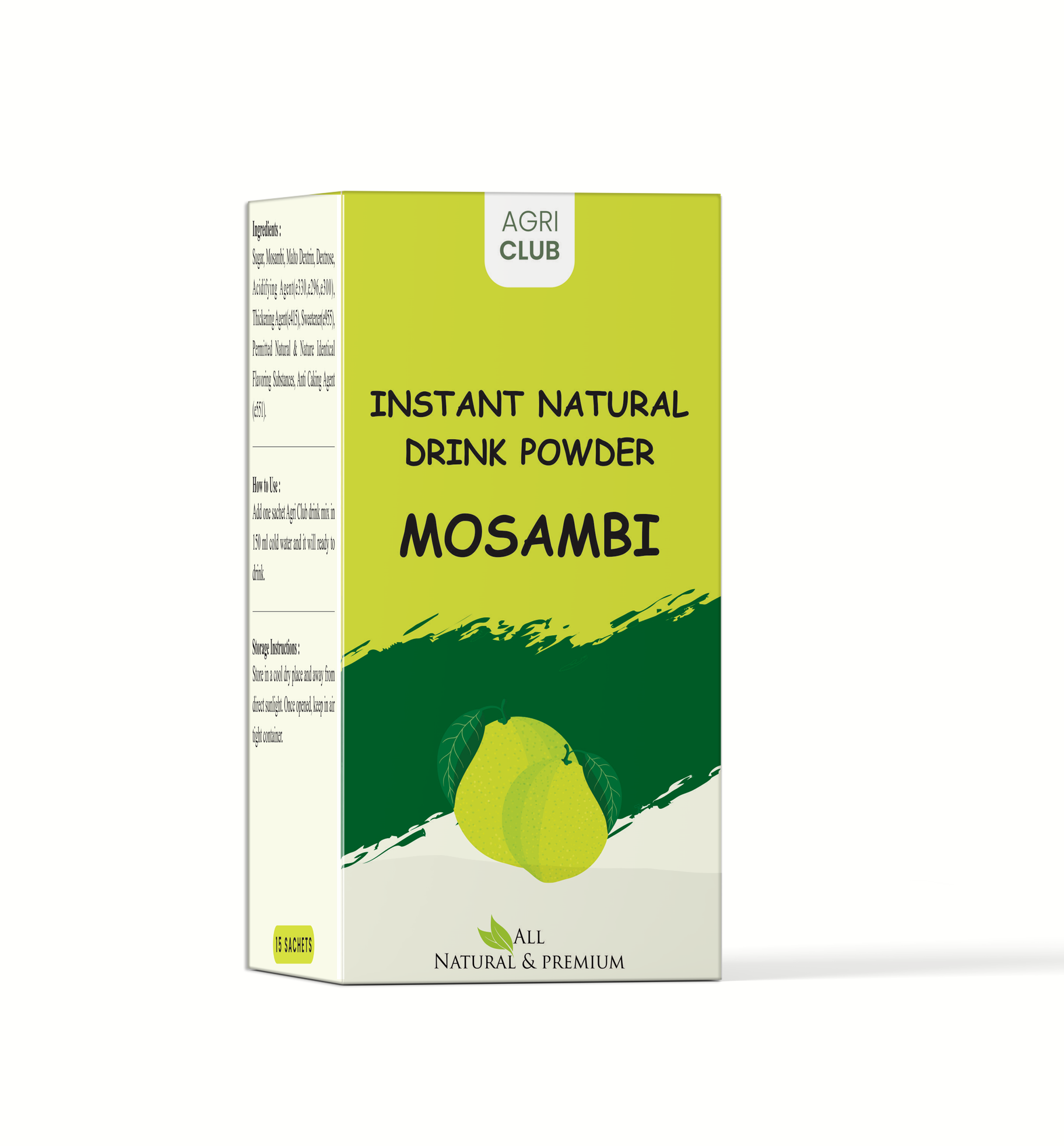 Instant Mosambi Drink Powder Premium Quality 15 Sachets