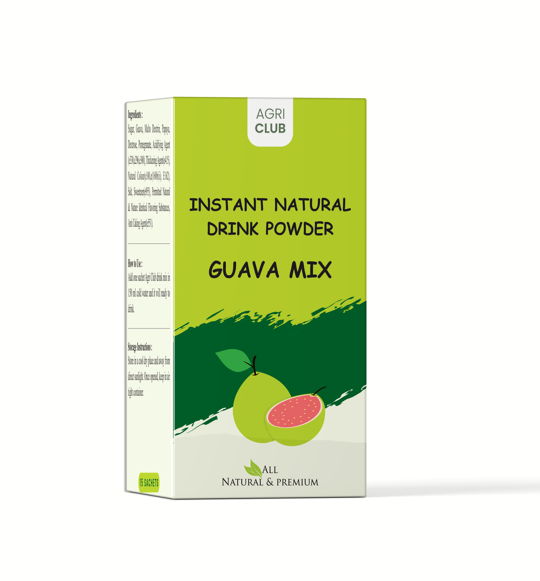 Instant Guava Mix Drink Powder Premium Quality 15 Sachets