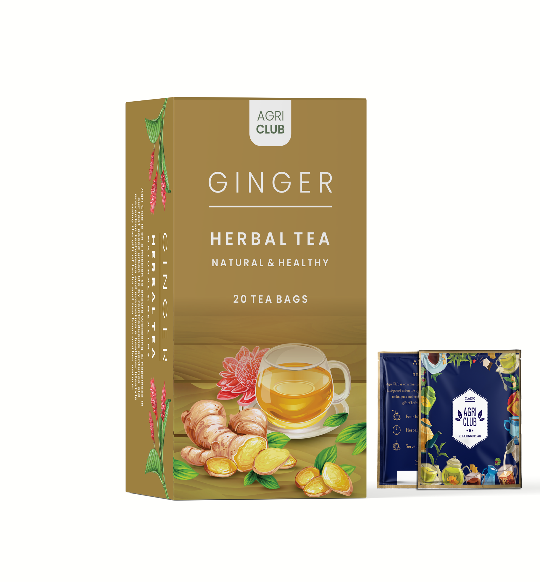 Ginger Tea Herbal Infusion Tea Premium Quality 20 Sachets