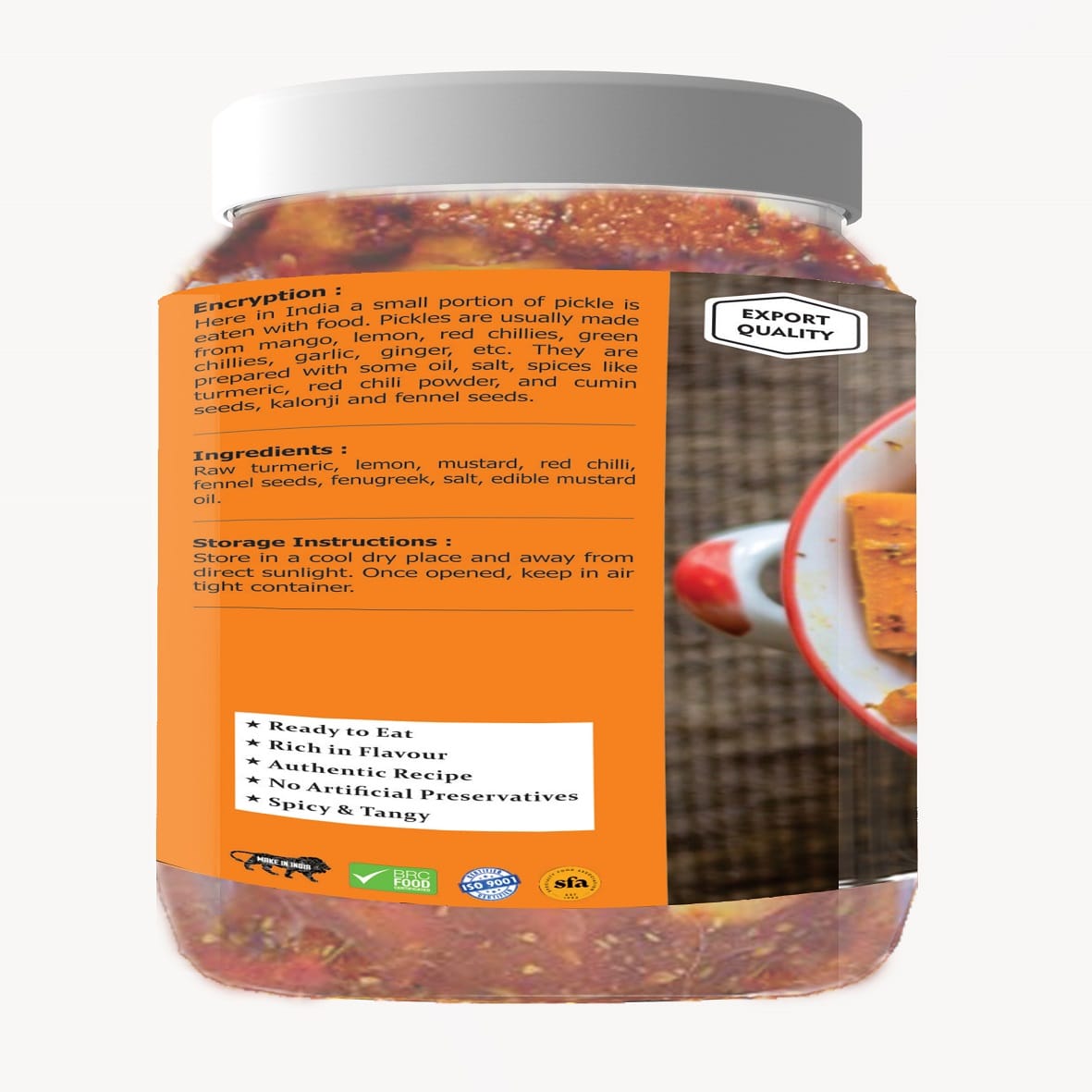 Rajasthani Pure Turmeric Pickle (Haldi Ka Achar) Premium Quality 750 GM
