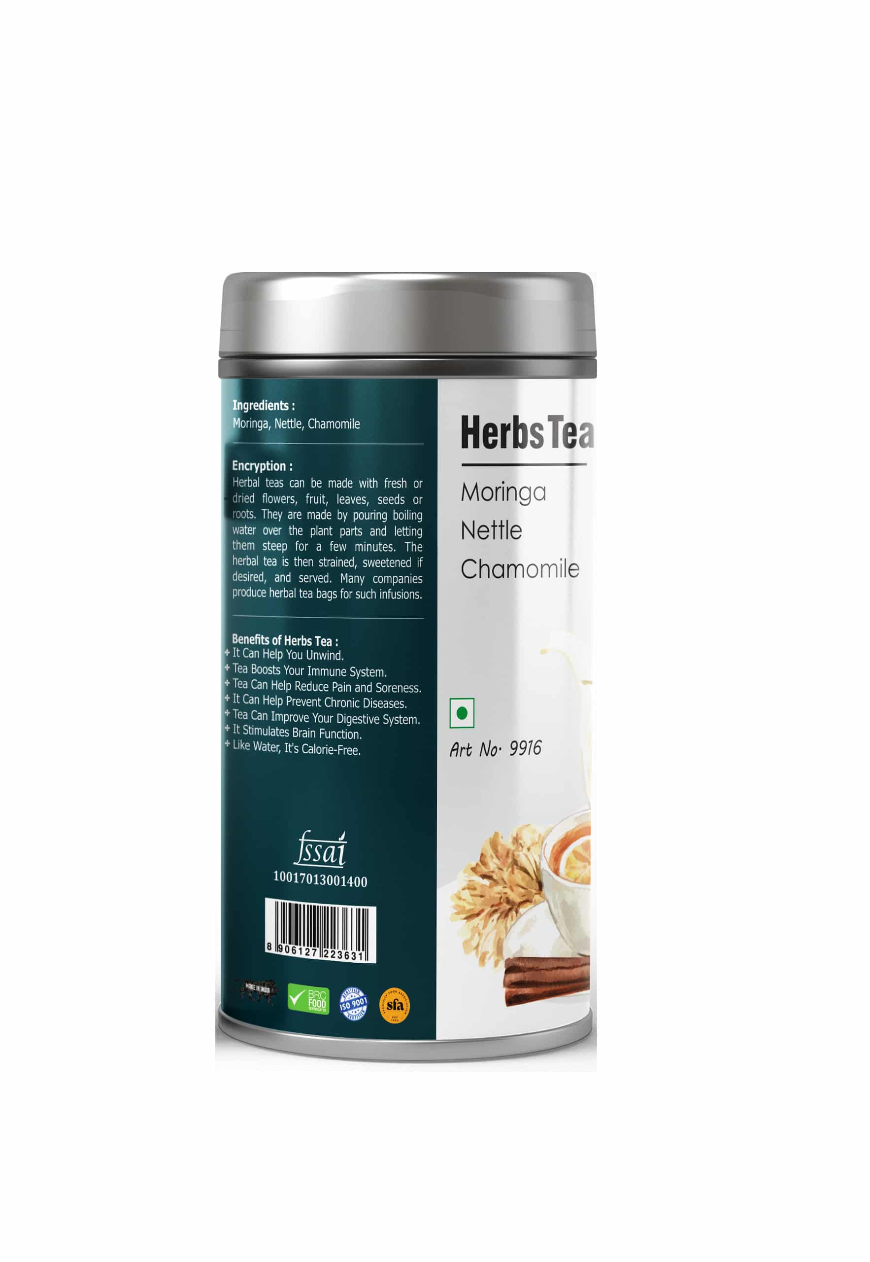 Herbs Tea Moringa + Nettle + Chamomile 50 GM