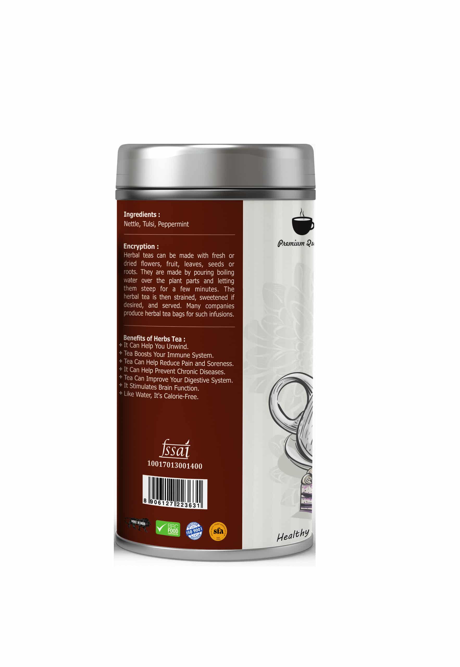 Herbs Tea Nettle +Tulsi + Peppermint 50 GM