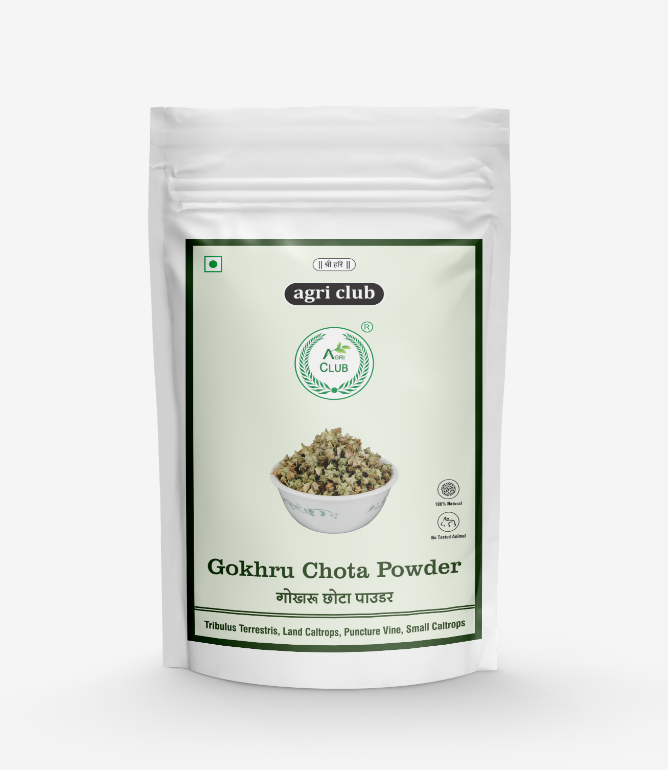 Dry Gokhru Chota Powder Premium Quality 400 GM