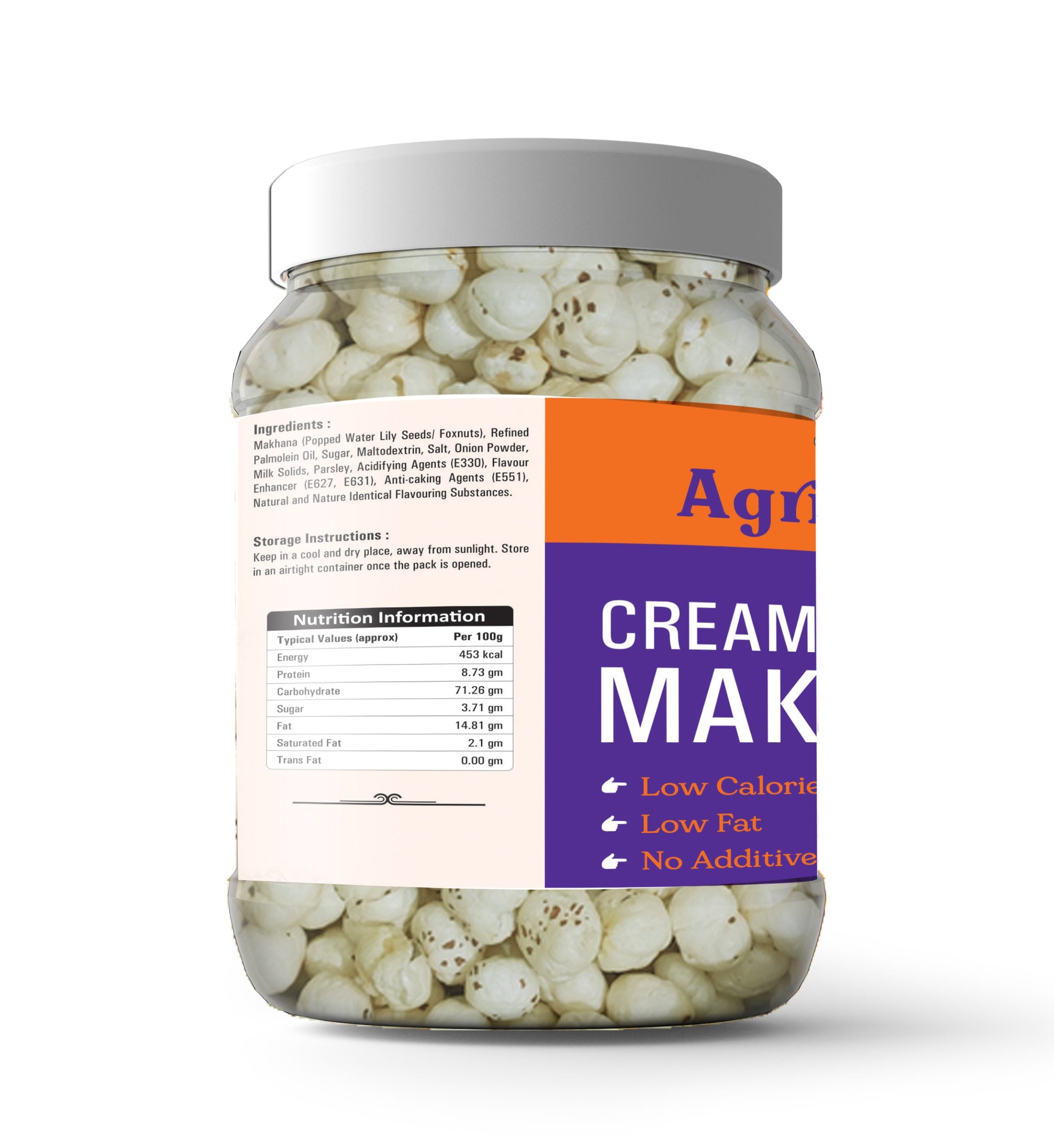 Cream & Onion Makhana Premium Quality 120 GM