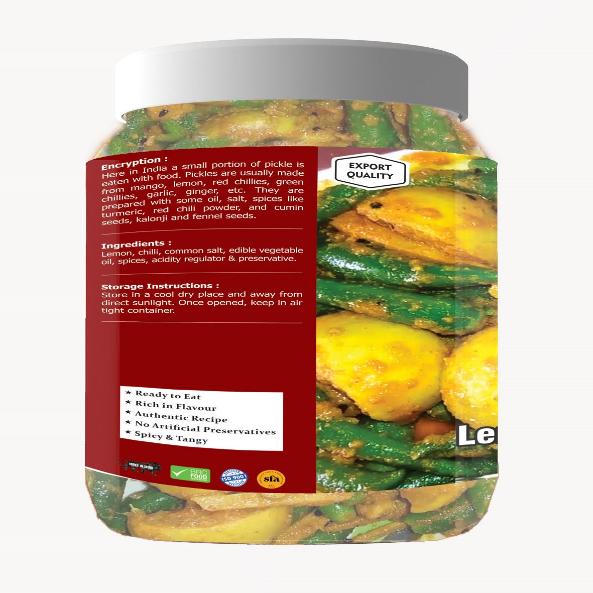 Nimbu Mirchi Achar(Lemon Chilli Pickle) Premium Quality 750 GM