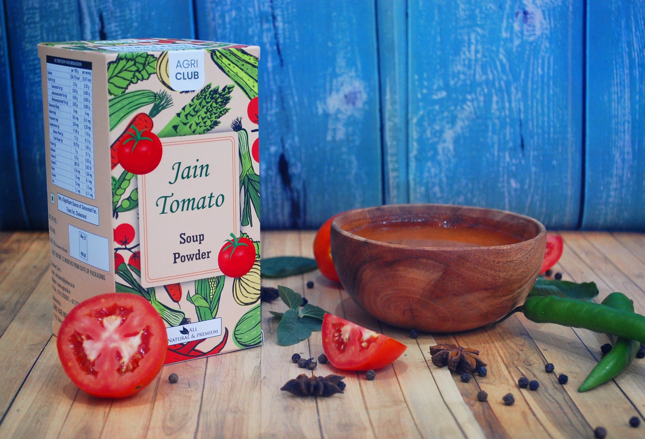 Instant Jain Tomato Soup Powder Premium Quality 15 Sachets