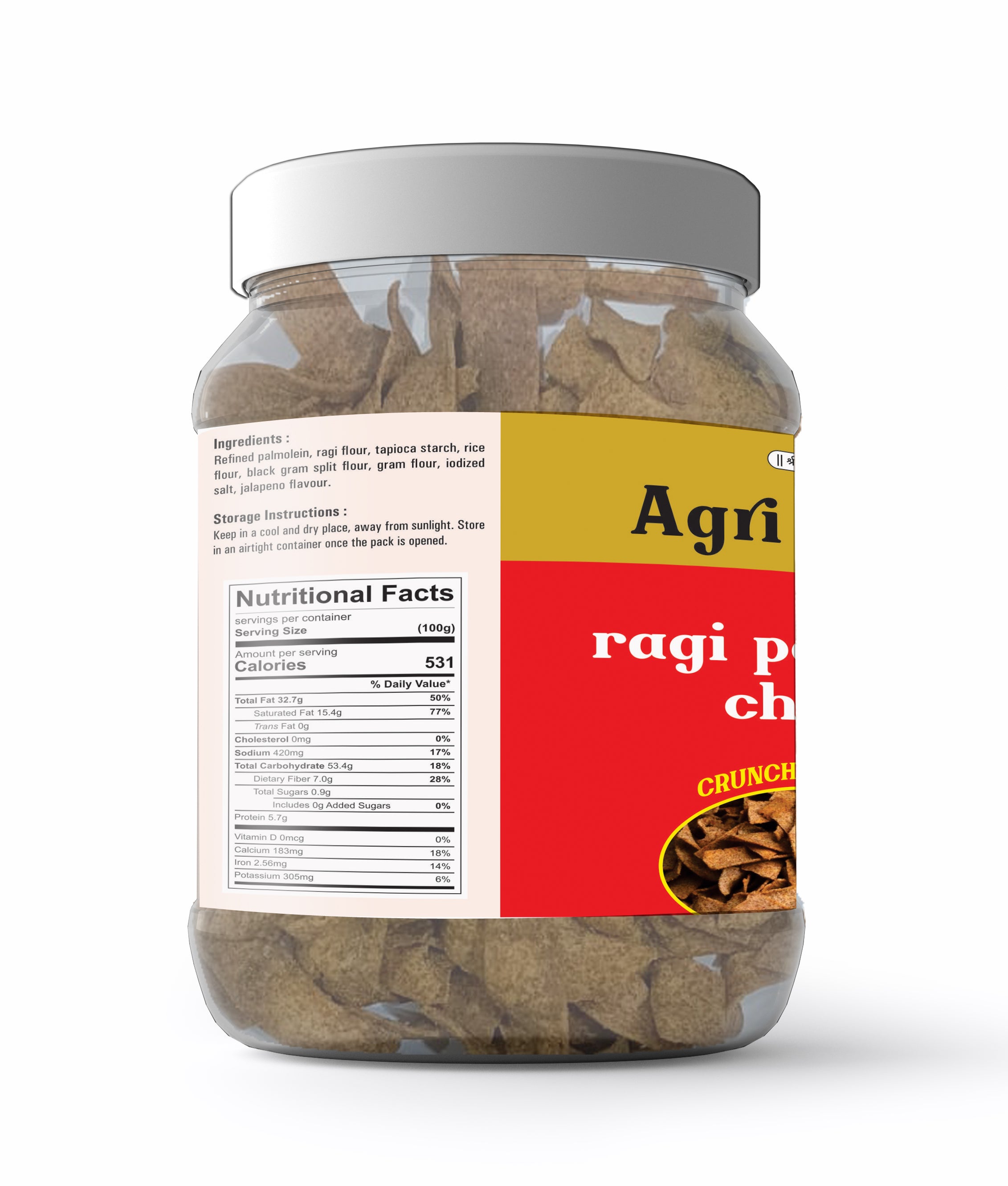 Ragi Peri Peri Chips Premium Quality 200 GM (Pack Of 2)