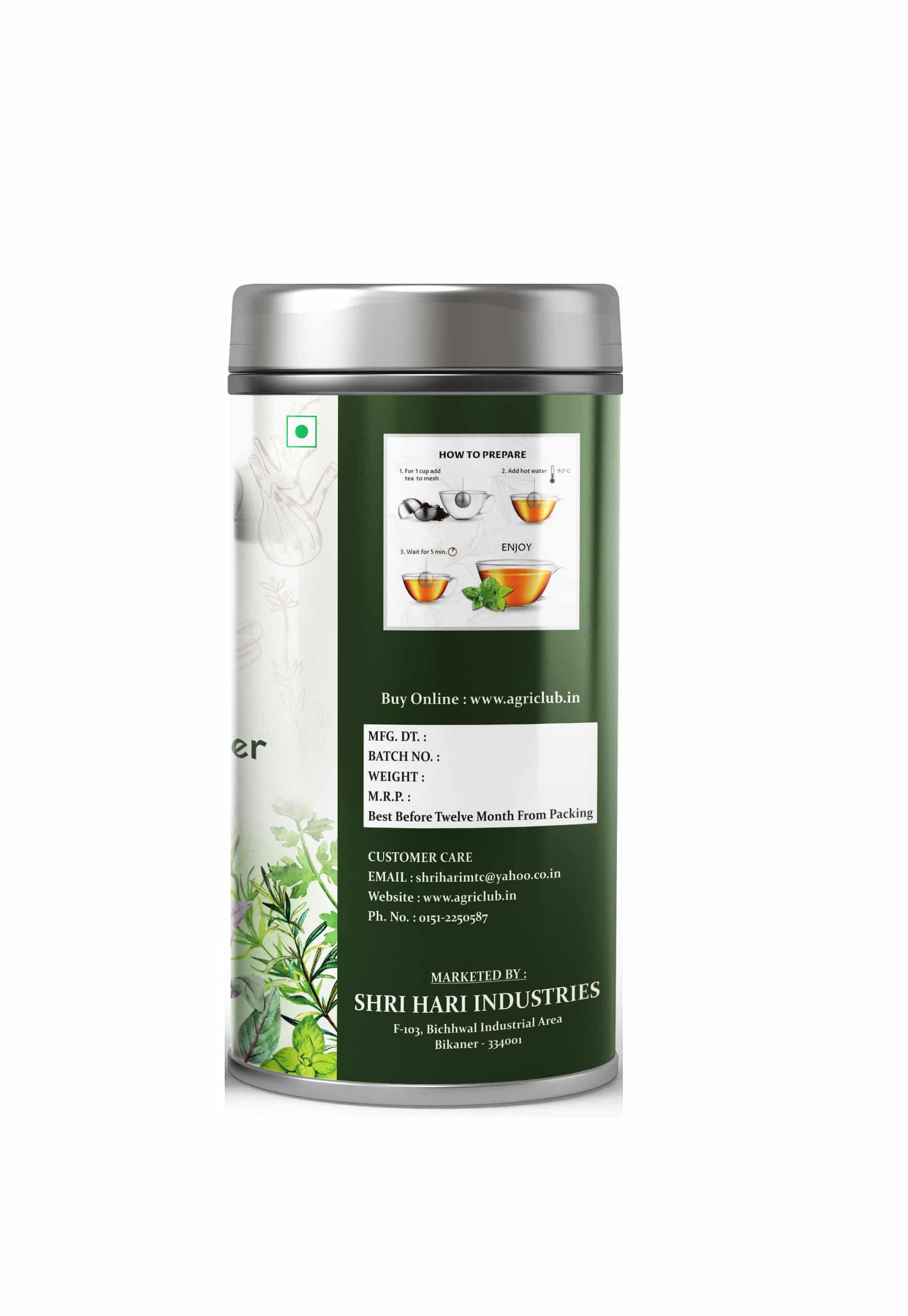 Herbs Tea Tulsi+ Moringa + Lavender 50 GM