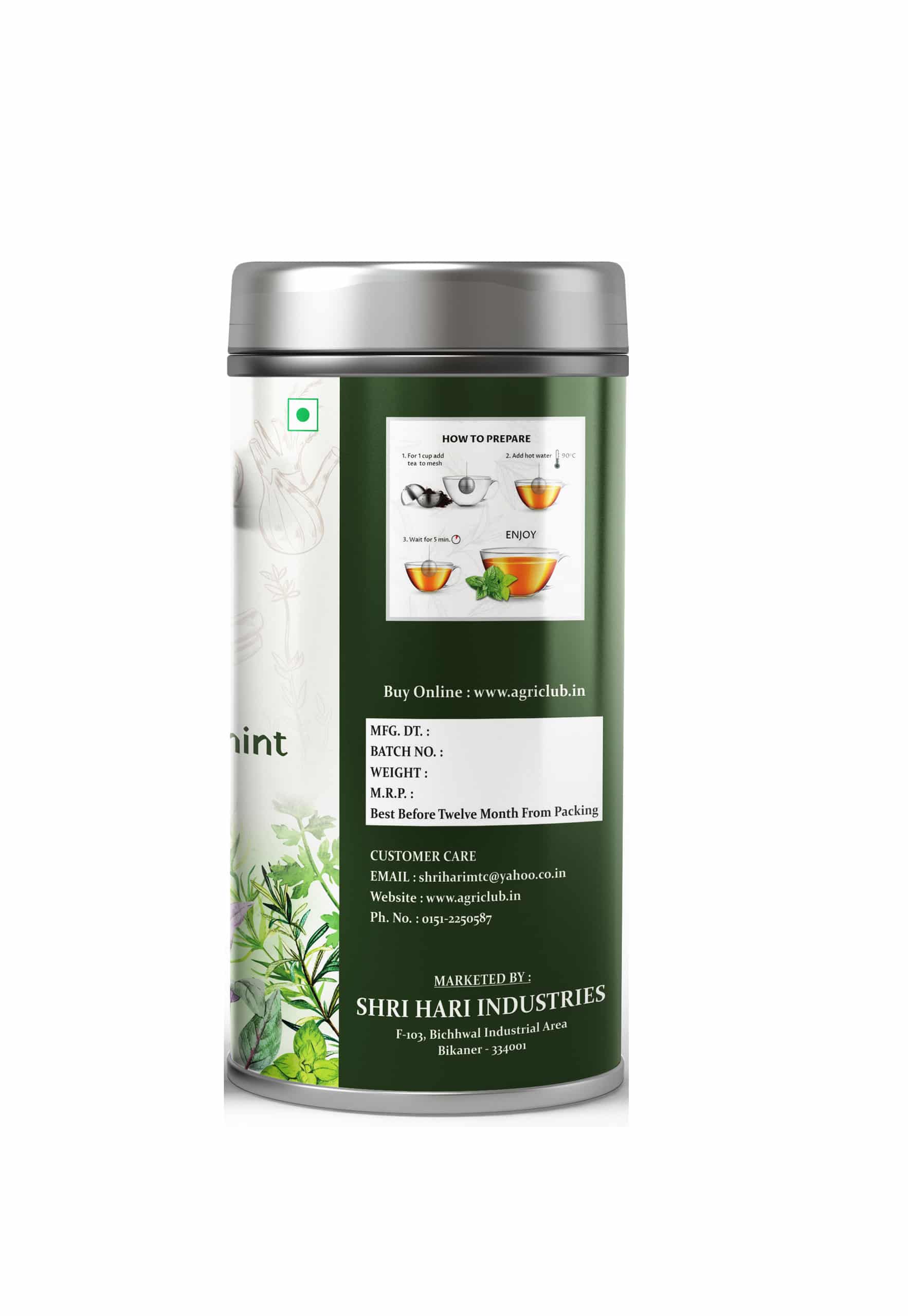Herbs Tea Tulsi+ Moringa + Peppermint 50 GM