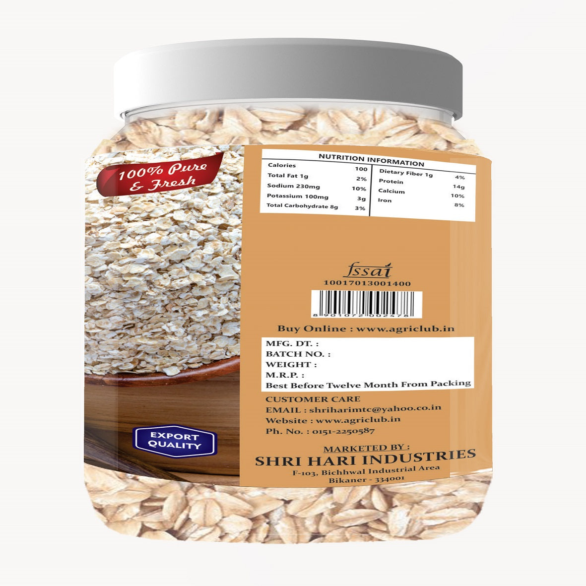Brown Oats 100% Premium Quality