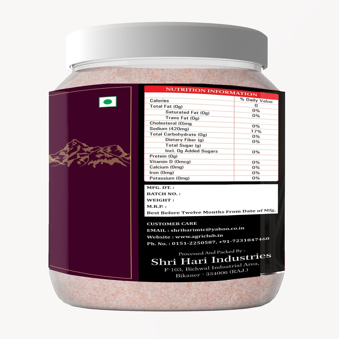 Himalayan Pink Salt Rawa 1Kg Premium Quality
