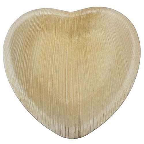 Areca Leaves 5 Inches Heart Shape Disposal Plates( Pack of 25)