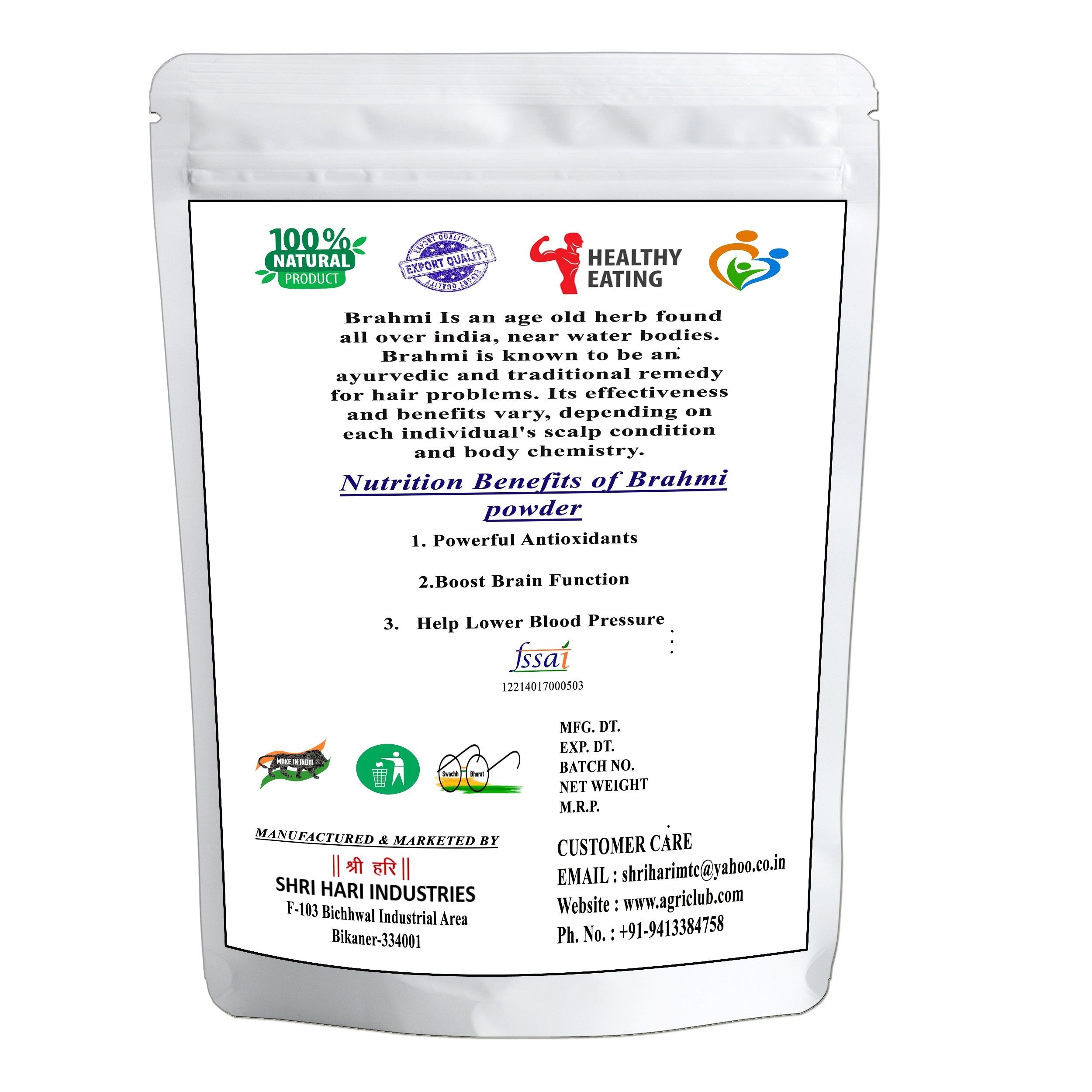 Bhrami Powder 100% Natural