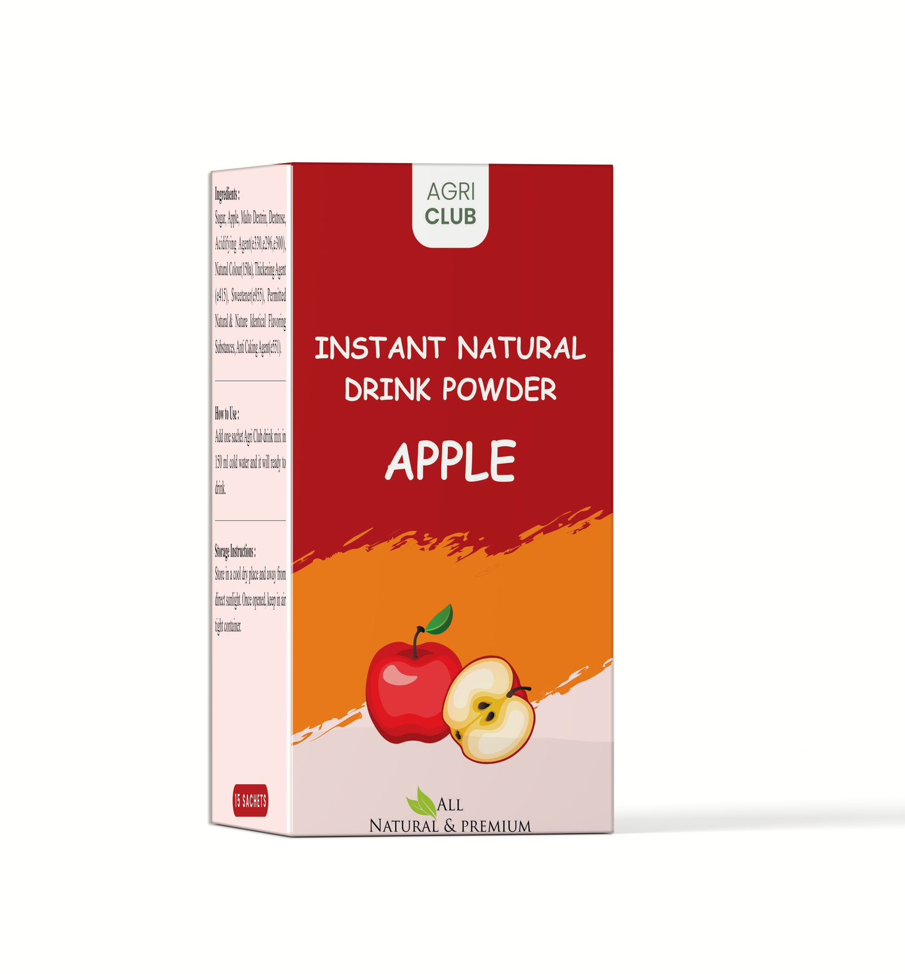 Instant Apple Drink Powder Premium Quality 15 Sachets